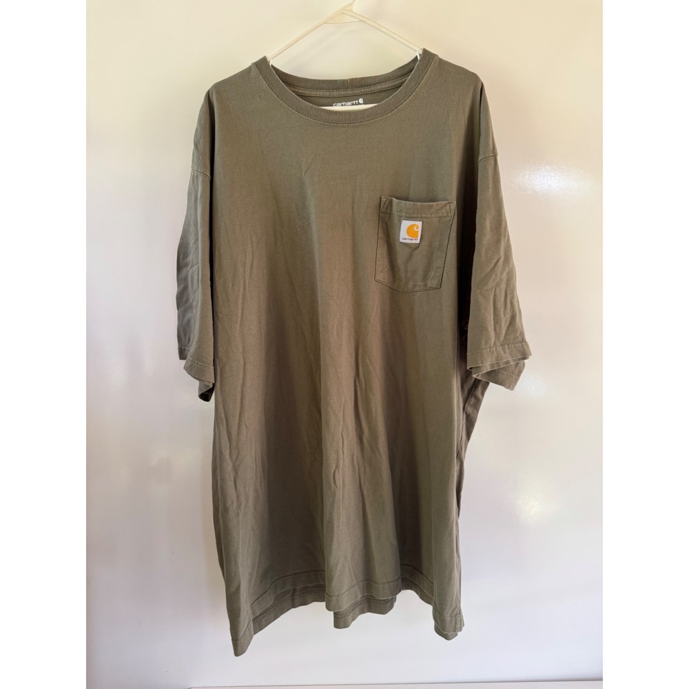 Carhartt K87 Loose Fit Pocket T-Shirt Mens 3XL Tall Olive Green K87-DOV Cotton